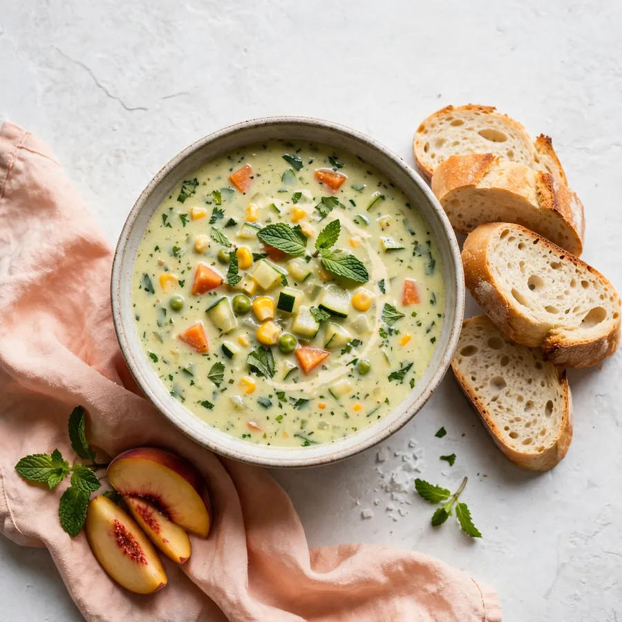 A bowl of vegetable cream